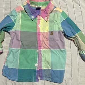 Gap multi color pastel shirt 6-12 months button up